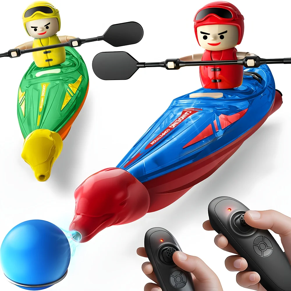 RC Boat Kayak 2.4Ghz Paddle Remote Control Rowing 360 Driving Dual Modes Waterproof Ship Summer Outdoor Toy for Boys Kids Gift