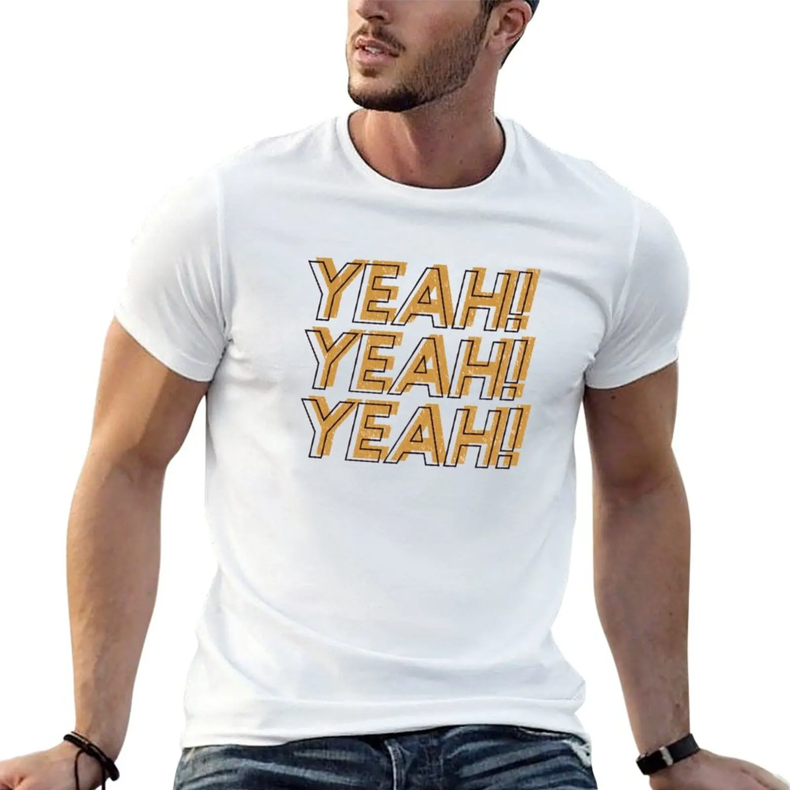 

YEAH! T-Shirt man t shirt heavy cotton man t shirts for men cotton t shirts man 100% T-shirt