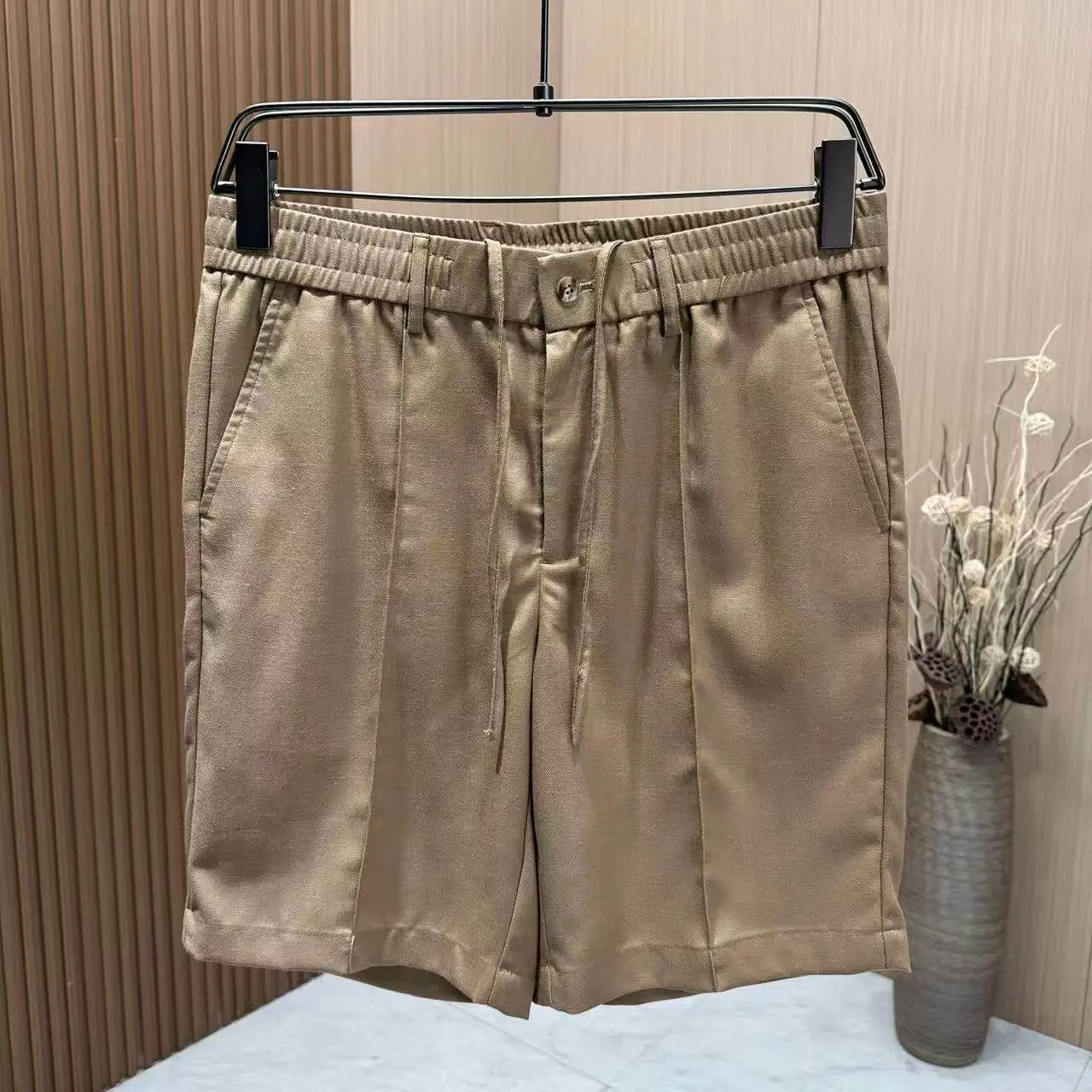 Italian men's spring and summer BC linen-blend casual pants commuter light breathable shorts
