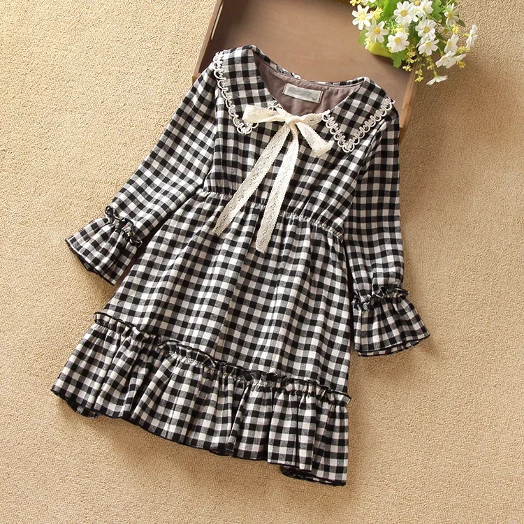 

Baby girl dress cotton long Casual Dresses cloth spring and autumn clothes new college style long sleeves small fragrance child