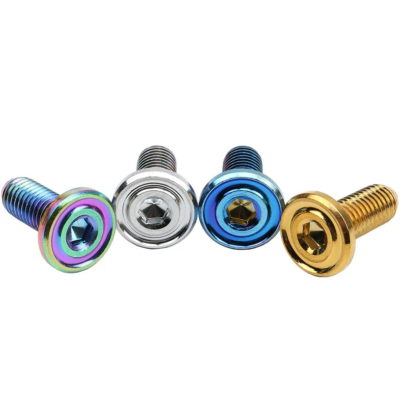 Śruby do tarcz hamulcowych motocyklowych, płaskie, z gniazdem sześciokątnym, M8 20.5mm, patynowane, śruby do zacisków hamulcowych, akcesoria motocrossowe.