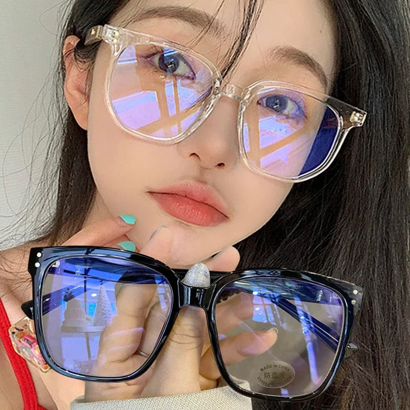 Vinage مكافحة نظارات الضوء الأزرق الرجال الكمبيوتر النساء النظارات موضة البصرية إطار عادي نظارات شفافة حجب النظارات