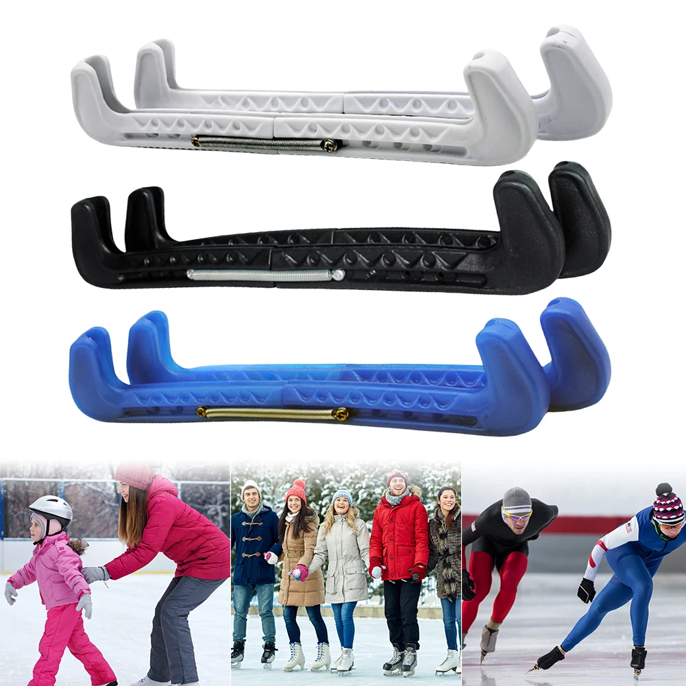 Ice Skate Blade Cover Ice Skate Guard Adjustable Ice Skate Protector Covers Hockey Skate Blade Guard for Kids Adults