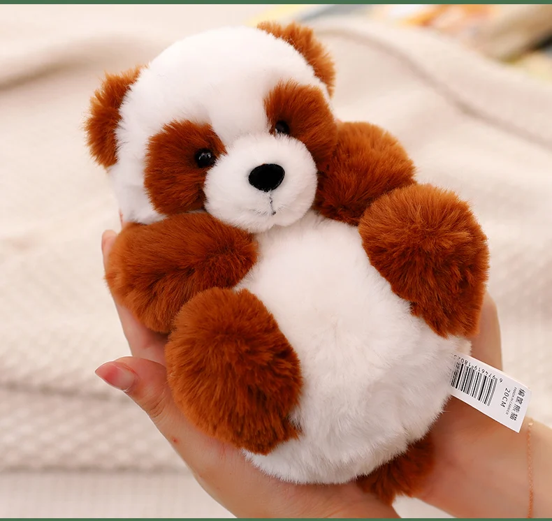 Kawaii Simulation Plush Panda Toys Pet Doll Soft Stuffed Animal Rare Giant Pandas In The Basket Baby Kids Appease Toys Nice Gift