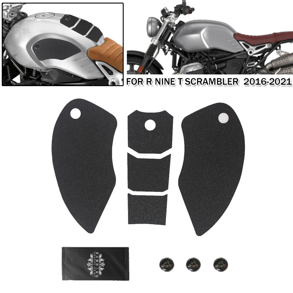 

Motorcycle Anti-Slip Tank Pad Sticker Gas Traction Side Knee Grip Protective Decals For BMW R NINE T 9 T R9T Scrambler 2016-2021