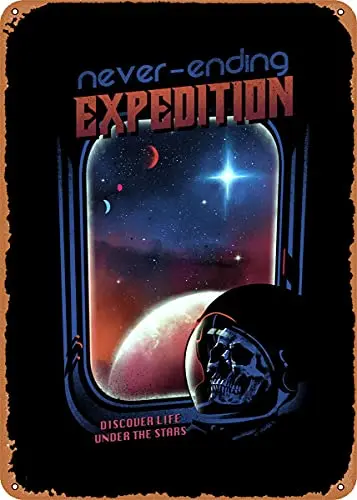  Never-Ending Expedition Vintage Look Metal Sign Art Prints Retro Gift 8x12 Inch