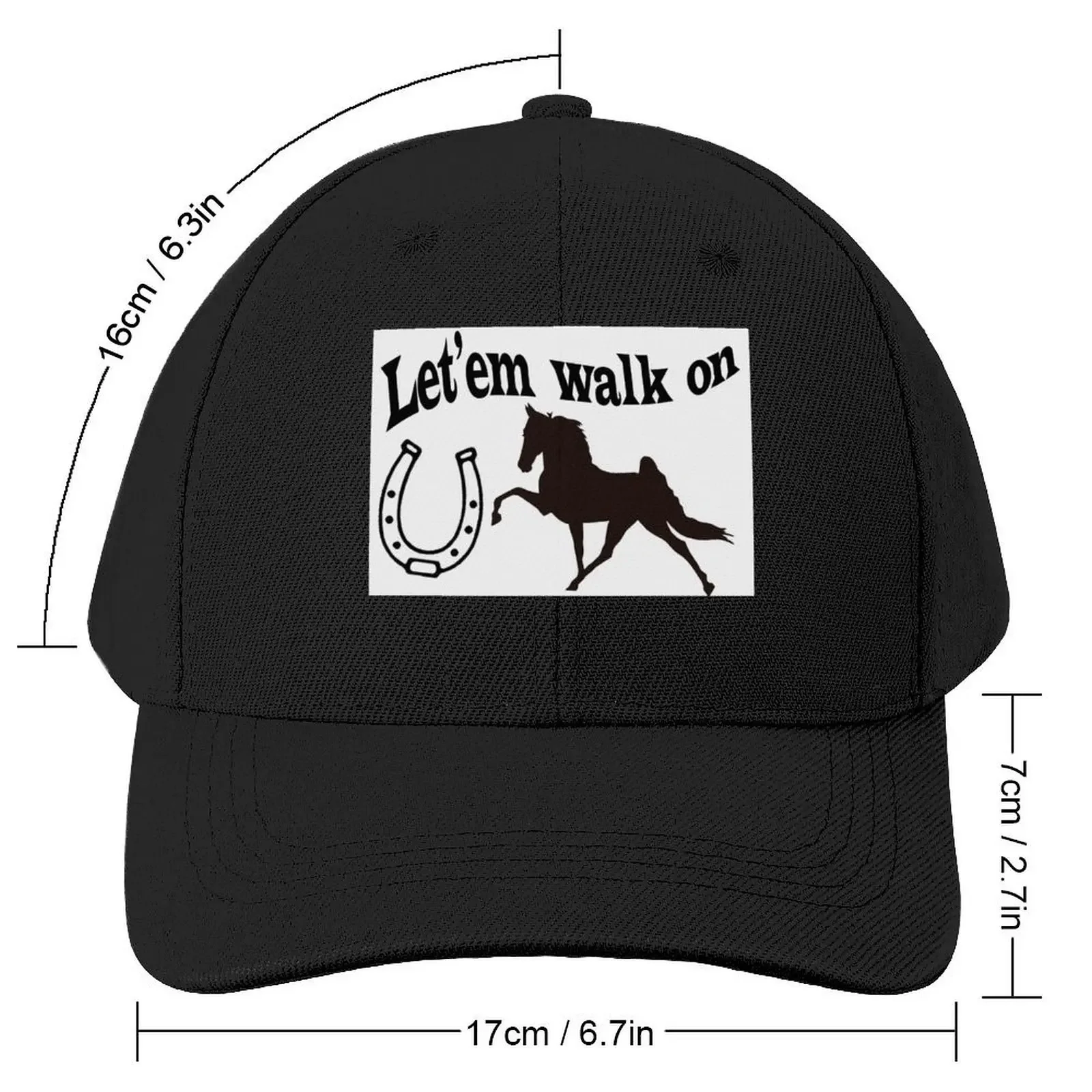 Let'em Walk On Baseball Cap fishing hat birthday Military Cap Man Men's Women's