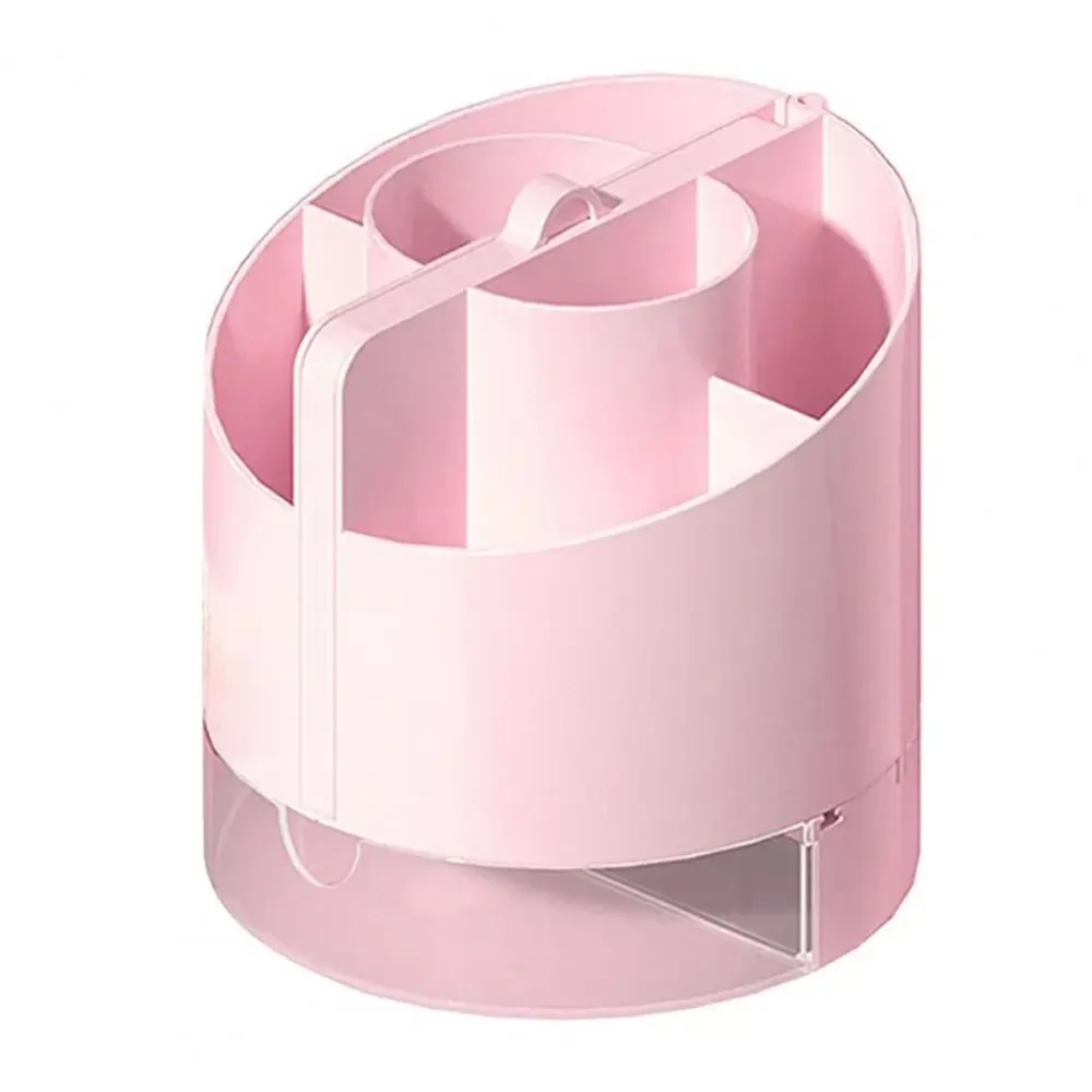 

6 Compartments 4-in-1 Pen Holder Stylish Compact Pencil Storage Box Tabletop Storage Multi-functional Stationery Organizer