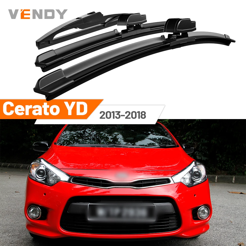 

For KIA Cerato YD 2013-2018 2014 2015 2016 2017 Front & Rear Windshield Wiper Blades Windscreen Wipers Set Accessories