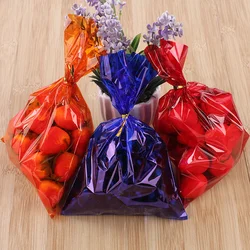 50/100pcs Colorful Cellophane Plastic Film Food Grade OPP Bags for Candy Decorative Packaging Children's Birthday Party Supplies