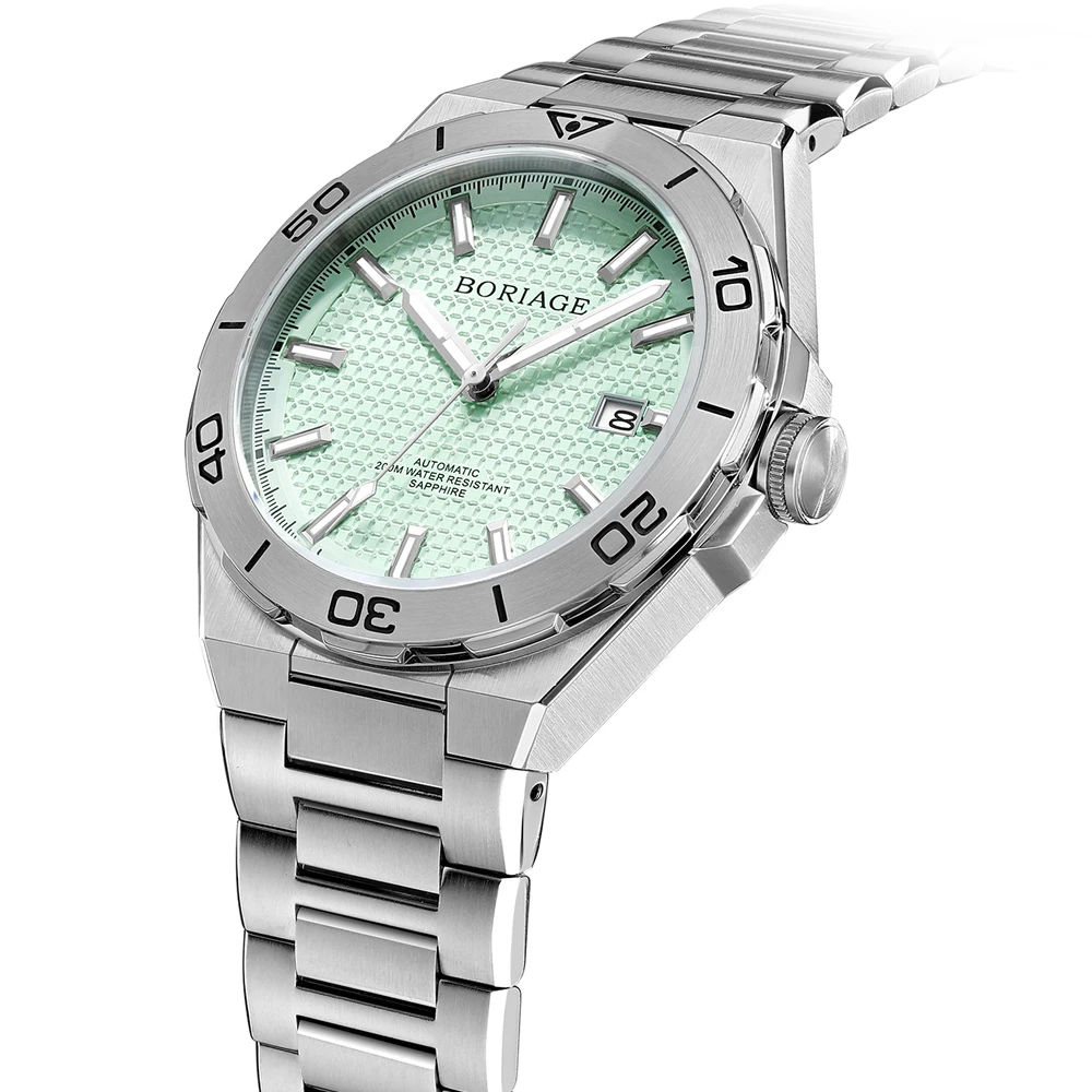 BORIAGE Fully automatic mechanical men's watch BGW9 luminous watch MIYOTA9015 movement 316 stainless steel 200m Water Resistance