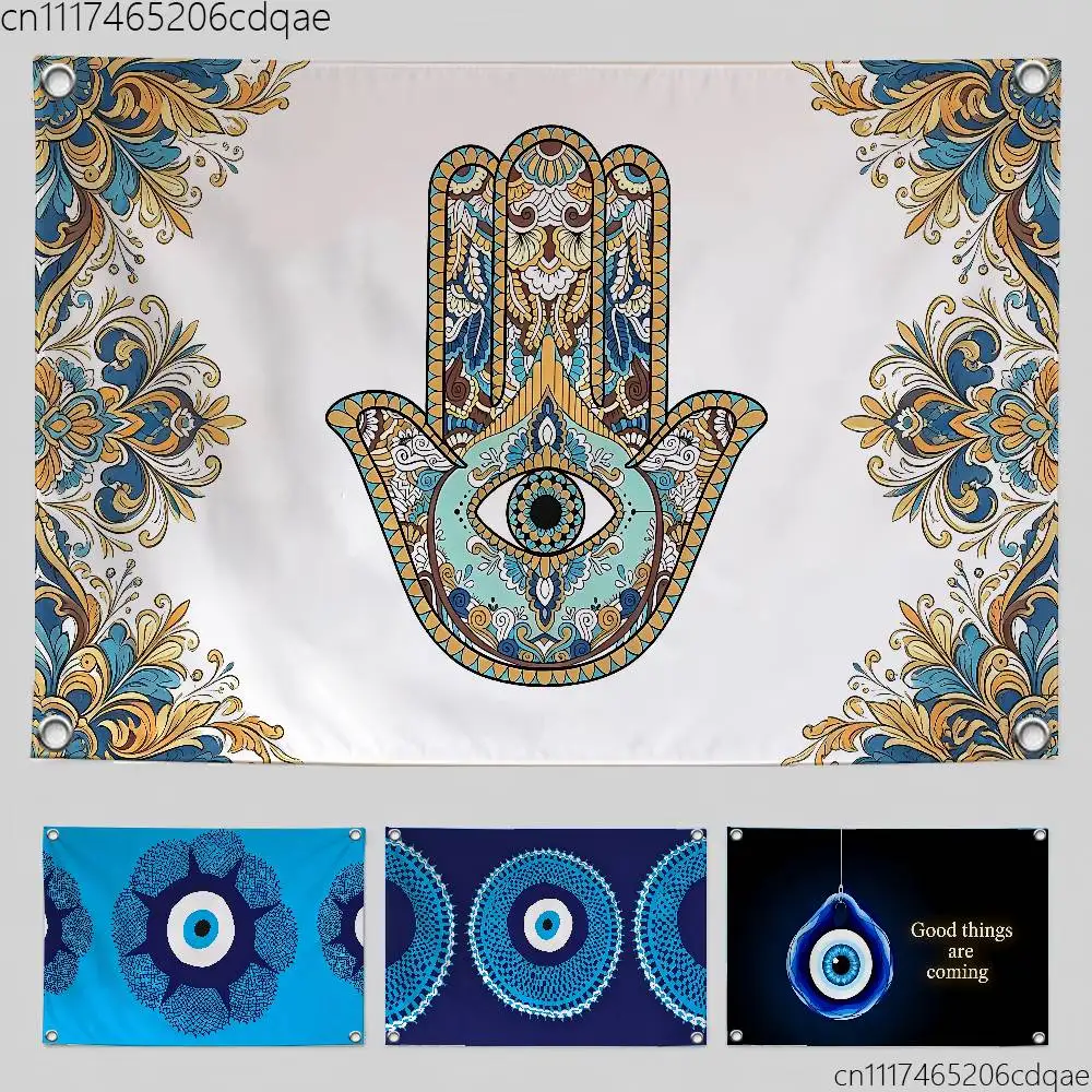 Evil Eye Flags for Room Bedroom Home Outdoor Wall Hanging Concert Print Art Banner