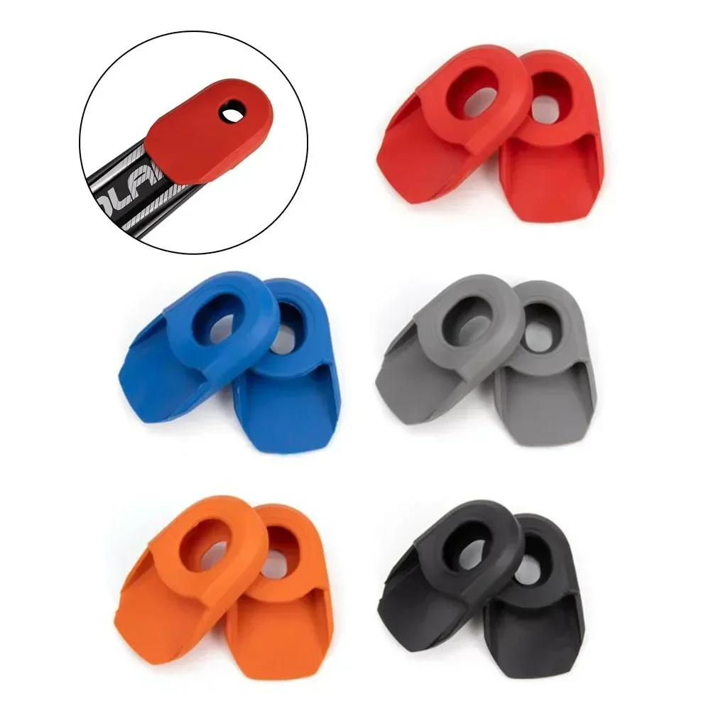 2x Silicon Cover Anti-stretch Arm Bicycle Crank MTB Mountain Bike Protector Case Road Bike Durable Crank Arm Protector Covers