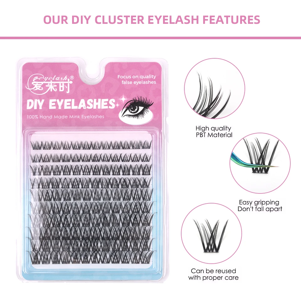 Eyelashes 120 PCS Clusters Lash Bond and Seal Makeup tools DIY Lashes Extension kit for gluing Lashes Gluing Glue Accessories