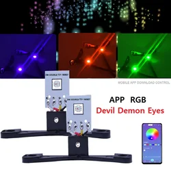 2PCS RGB Car Devil's Eye 2.5 3.0 inch Dual Lens LED Headlight Application Halo Projector Lens Motorcycle Modification car Parts