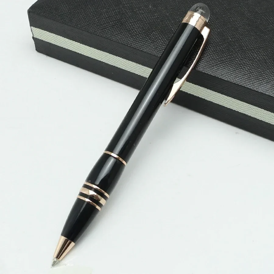 طبعة محدودة كلاسيك ستار دبليو قلم حبر جاف معدني أسود وردي ذهبي الأعمال مكتب القرطاسية تعزيز كتابة الأعمال