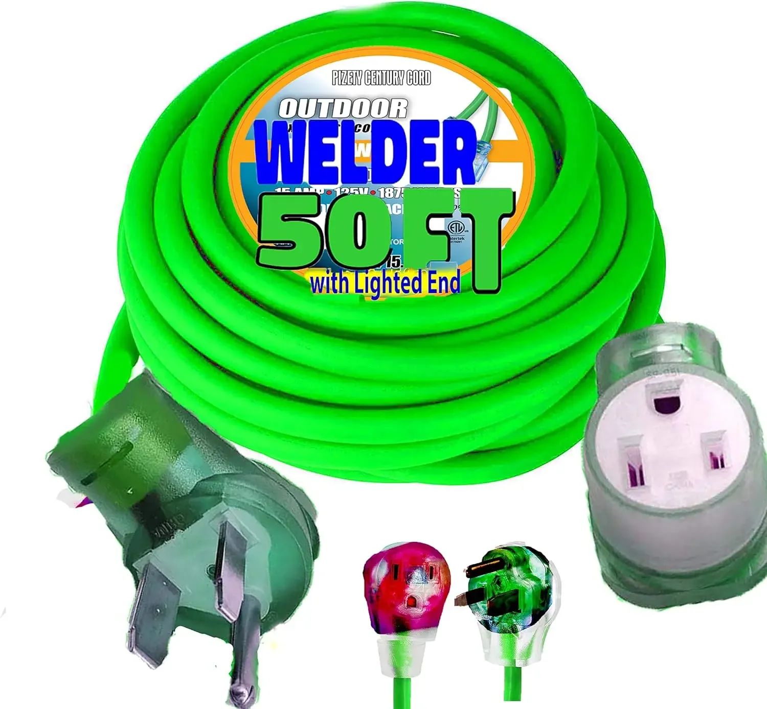 

Welder Extension Cord 8 Gauge Lighted end 8/3 Welder Extension Cord
