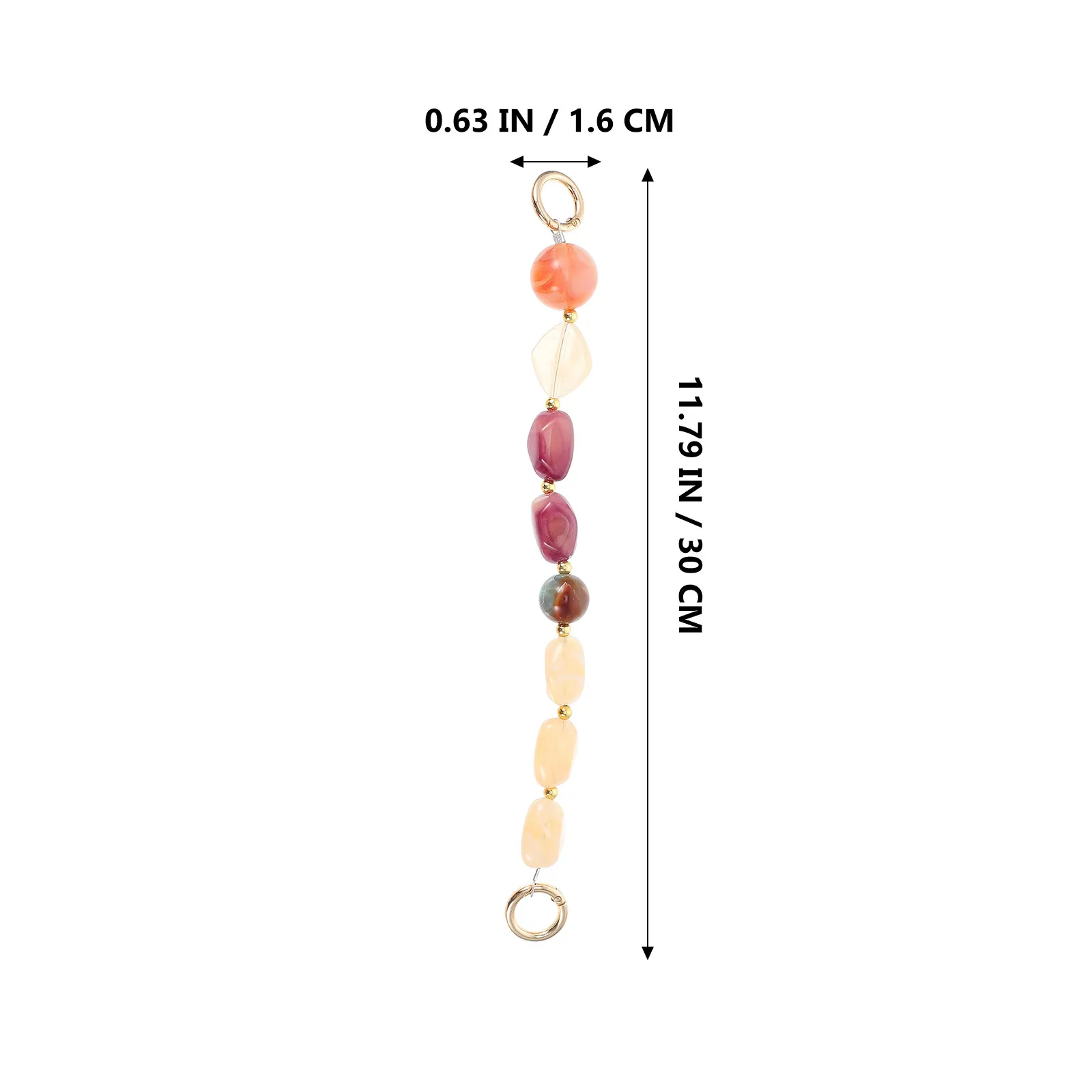 2Pcs Resin Bag Chain Chic Handbag Strap Replacement Accessory for DIY Women Detachable Purse Chain All-Match Fashionable Bag - view 4