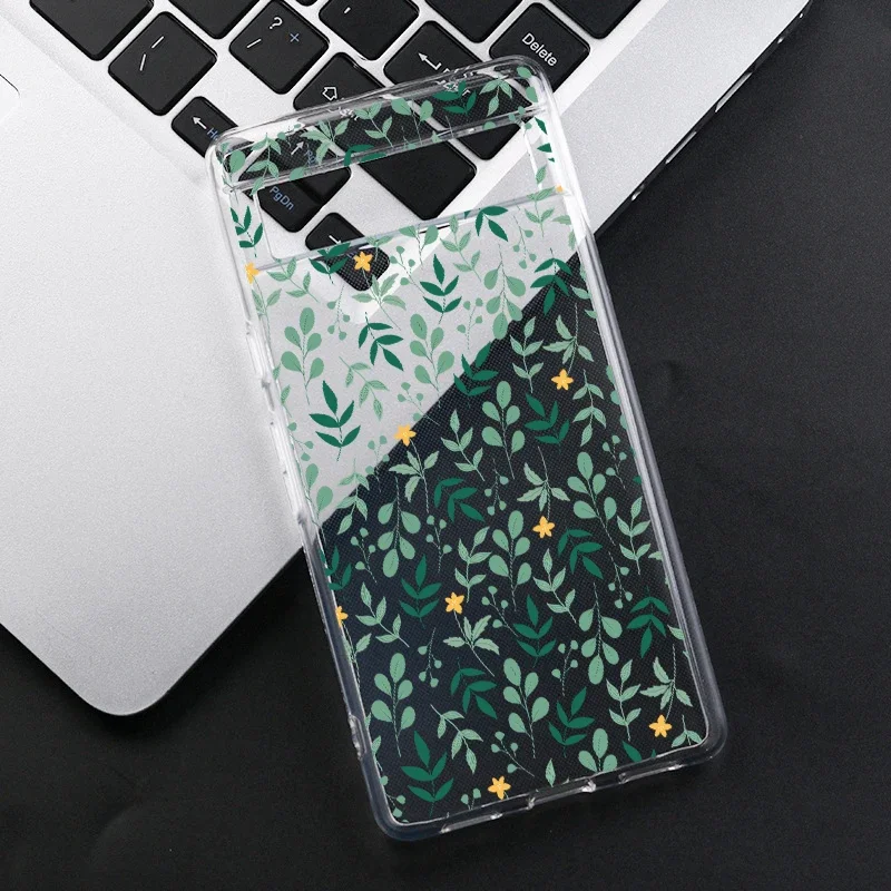 Soft Pale Little Flower Clear Phone Case for Google Pixel 8A 8 9 Pro XL 6A 7A 6 7 Pro 5G Cute INS Korean Shockproof Cover Fundas