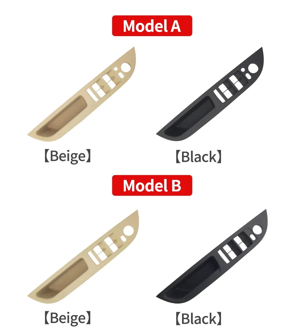 LHD Auto-Innenraum Türgriffverkleidung Abdeckung für BMW E60 E61 5er Serie 520 525 528 2008-2010 Schwarz Beige 51416983705 – Detail 3
