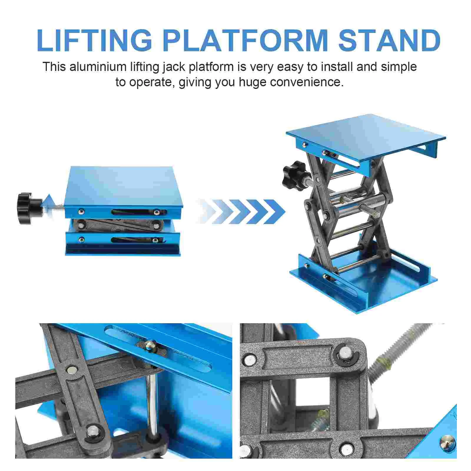 Aluminium Lifting Jack Platform Safe Simple Structure Easy Use Strong Bearing Capacity Lightweight Portable Height