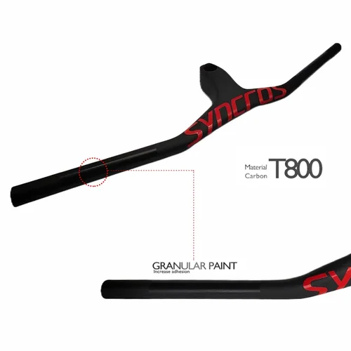 Imagen 2 del producto Manillar SYNCROS Mtb, manillar de cabina integrado de carbono de 28,6mm -17 grados para bicicleta de montaña, piezas de bicicleta de 660 ~ 800mm