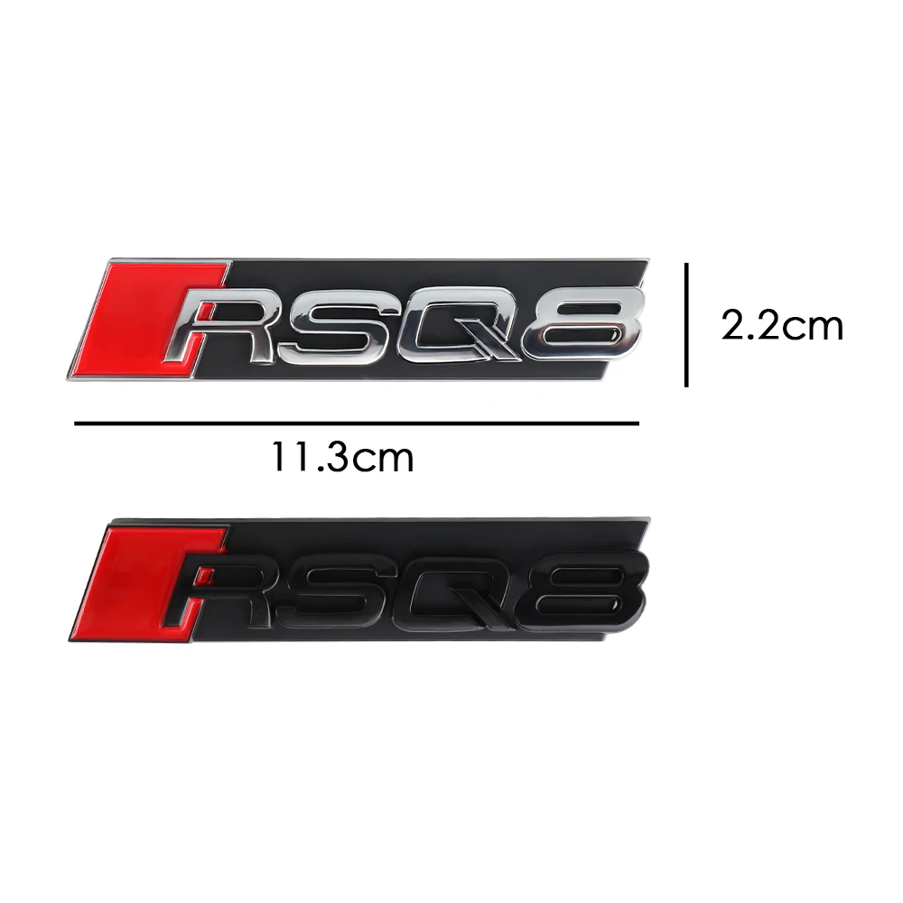 3D ABS Chrom Schwarz Logo Kühlergrill-Emblem Auto Frontgrill-Abzeichen Deko-Zubehör für Audi SQ3 SQ4 SQ5 SQ6 SQ7 RSQ3 RSQ4 RSQ5 RSQ6 – Detail 4