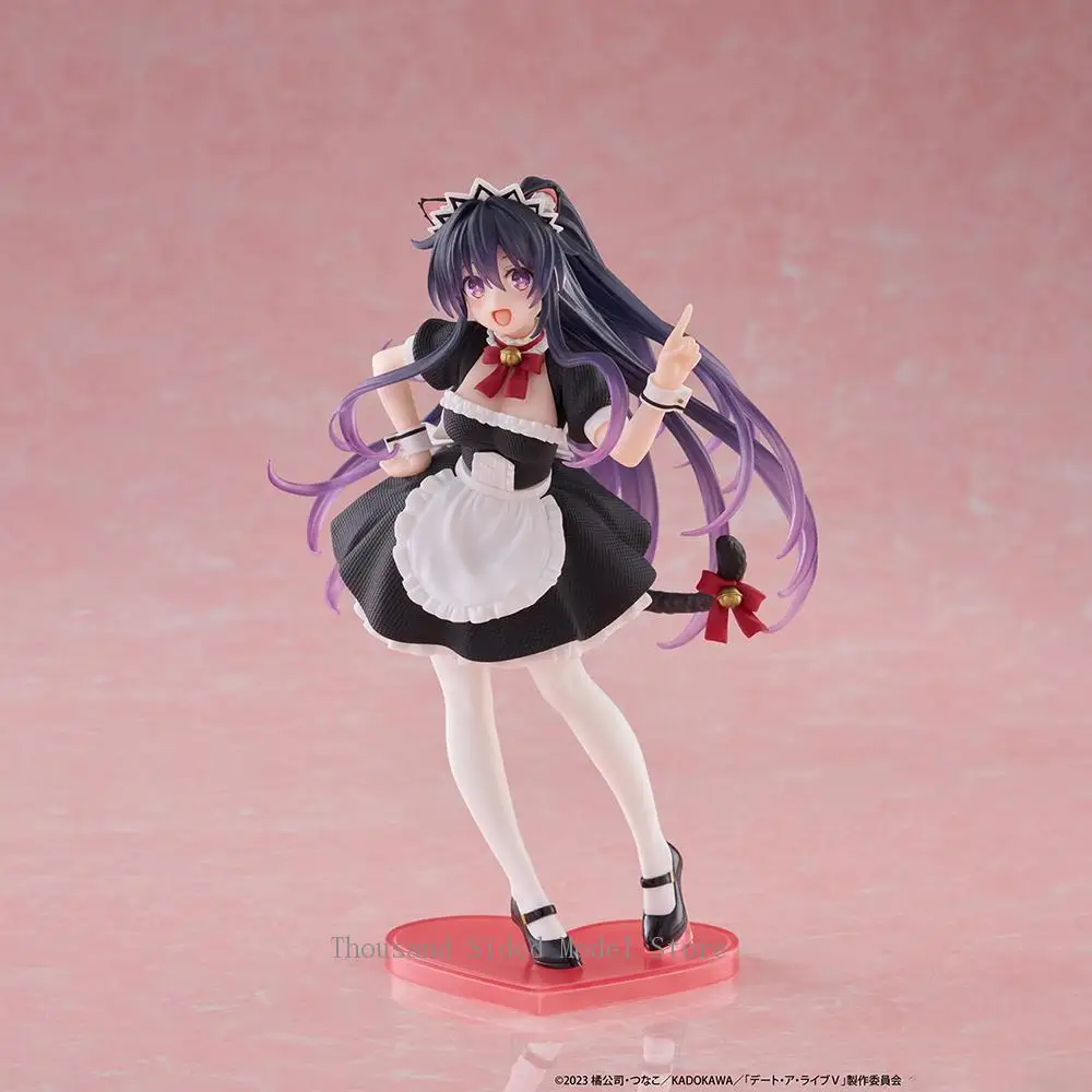 Original genuíno TAITO DATE A LIVE Coreful Yatogami Tohka (Nekomimi Maid ver.) Figura de anime de ação 18CM lindo modelo colecionável