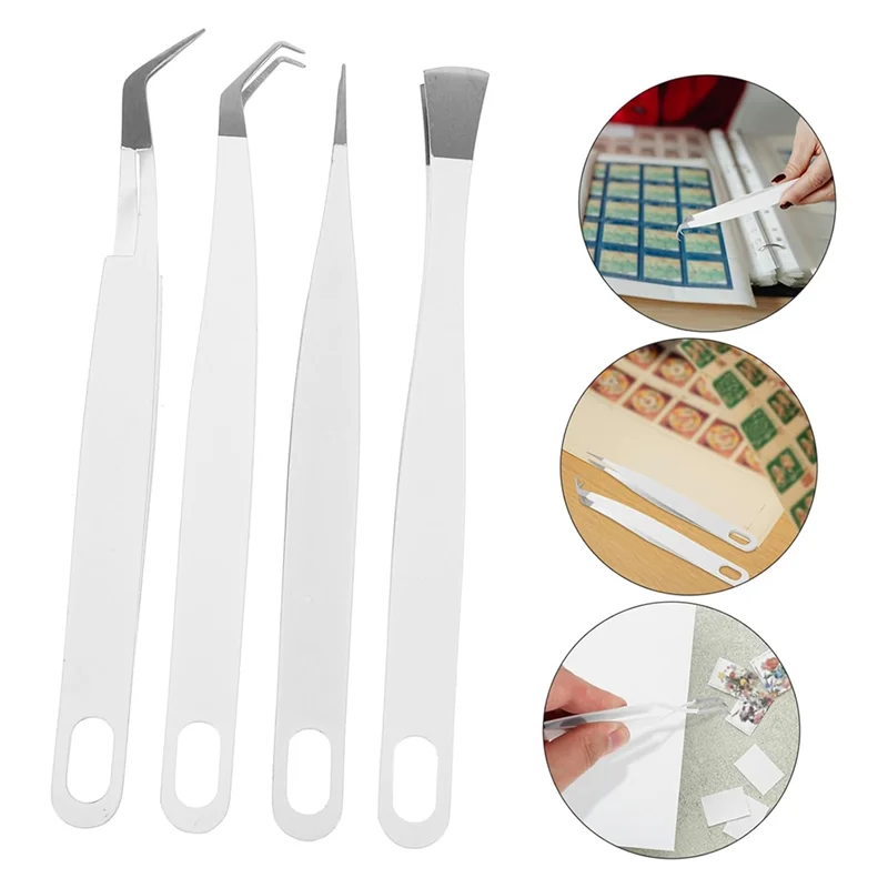 【NEUER VERKAUF】 Präzises 4-teiliges Pinzetten-Set aus Edelstahl für Schmuck, Make-up zum Basteln, DIY-Projekte