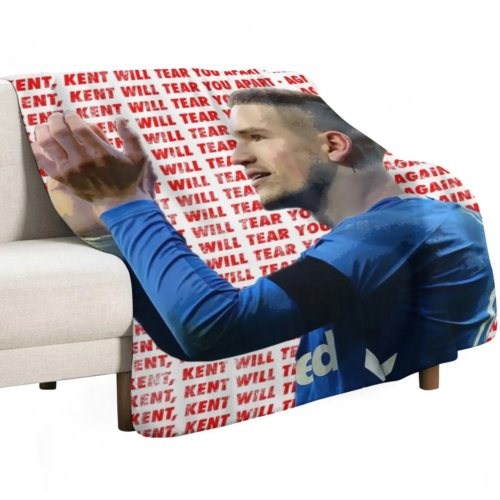 Glasgow Rangers Ryan Kent - Kent Will Tear You Apart Throw Blanket For Sofa Thin Sofa Quilt Cute Plaid halloween Baby Blankets