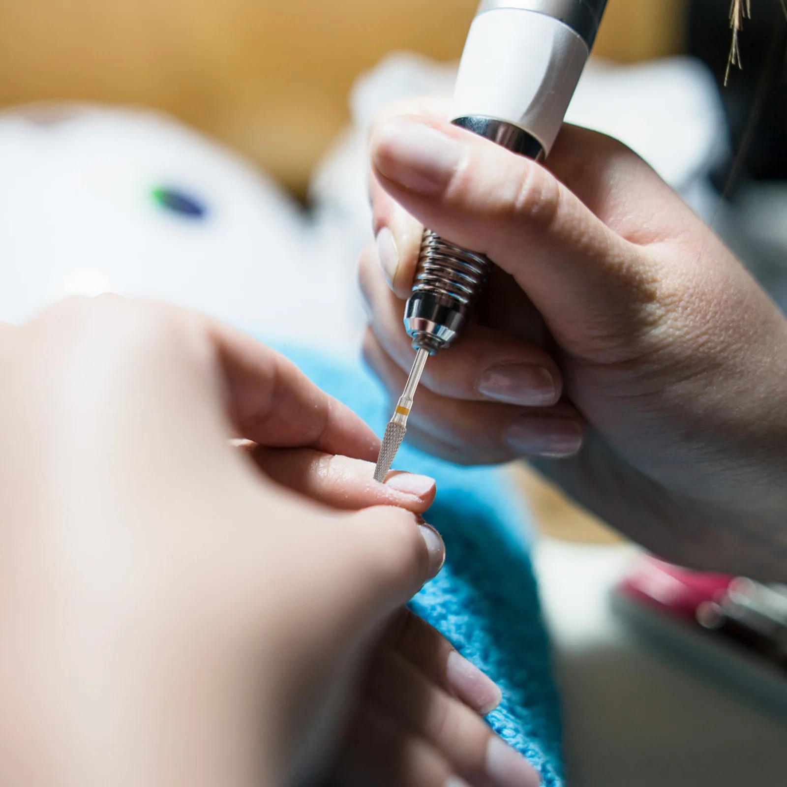 مسمار لقمة ثقب التنغستن الصلب حاد مخروط القاطع الأصفر رقيقة الأسنان إعادة تشكيل البولندية إزالة الجلد الميت مسمار أدوات الرسم مانيكير الحفر