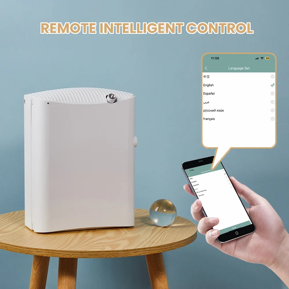 インテリジェントエッセンシャルオイルディフューザー,アロマテラピーマシン,壁掛け,hvac,bluetoothコントロール,家電,namste,香水,1200m ³