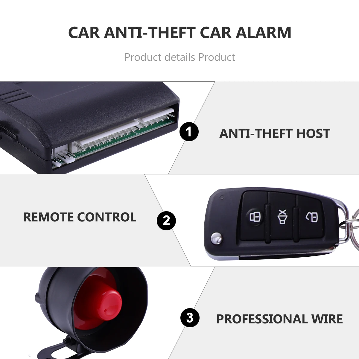 

Car Alarm Way Security Burglar Anti Theft Central Locking Kit Powerful Motor Long Life Remote Car Finding Fits