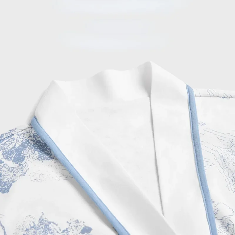 2024 New Spring Autumn Pure Cotton Pajama V-neck Loungewear Long Sleeve Pregnant Woman Loose Nightwear Breastfeeding Homewear
