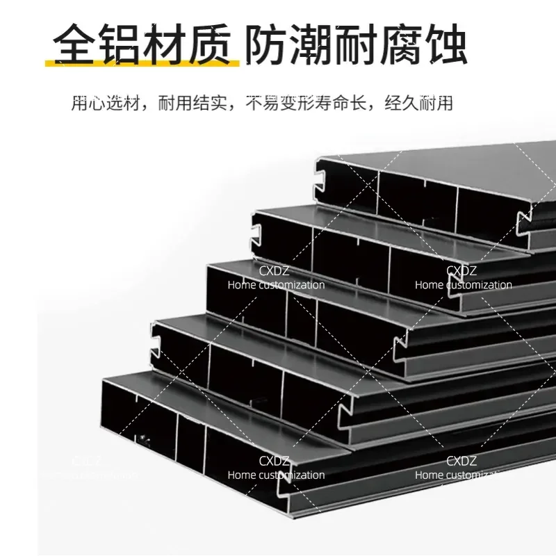 Modern Simple All Aluminum Alloy Shoe Cabinet Brown Waterproof Sunproof Storage for Household Door Outdoor Balcony New