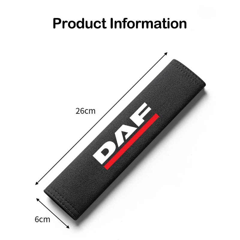 2 قطعة جلد الغزال حزام الأمان غطاء الكتف منصات الداخلية ل DAF شاحنة XF 105 106 CF85 360 460 MX11 EURO 6 اكسسوارات السيارات #6