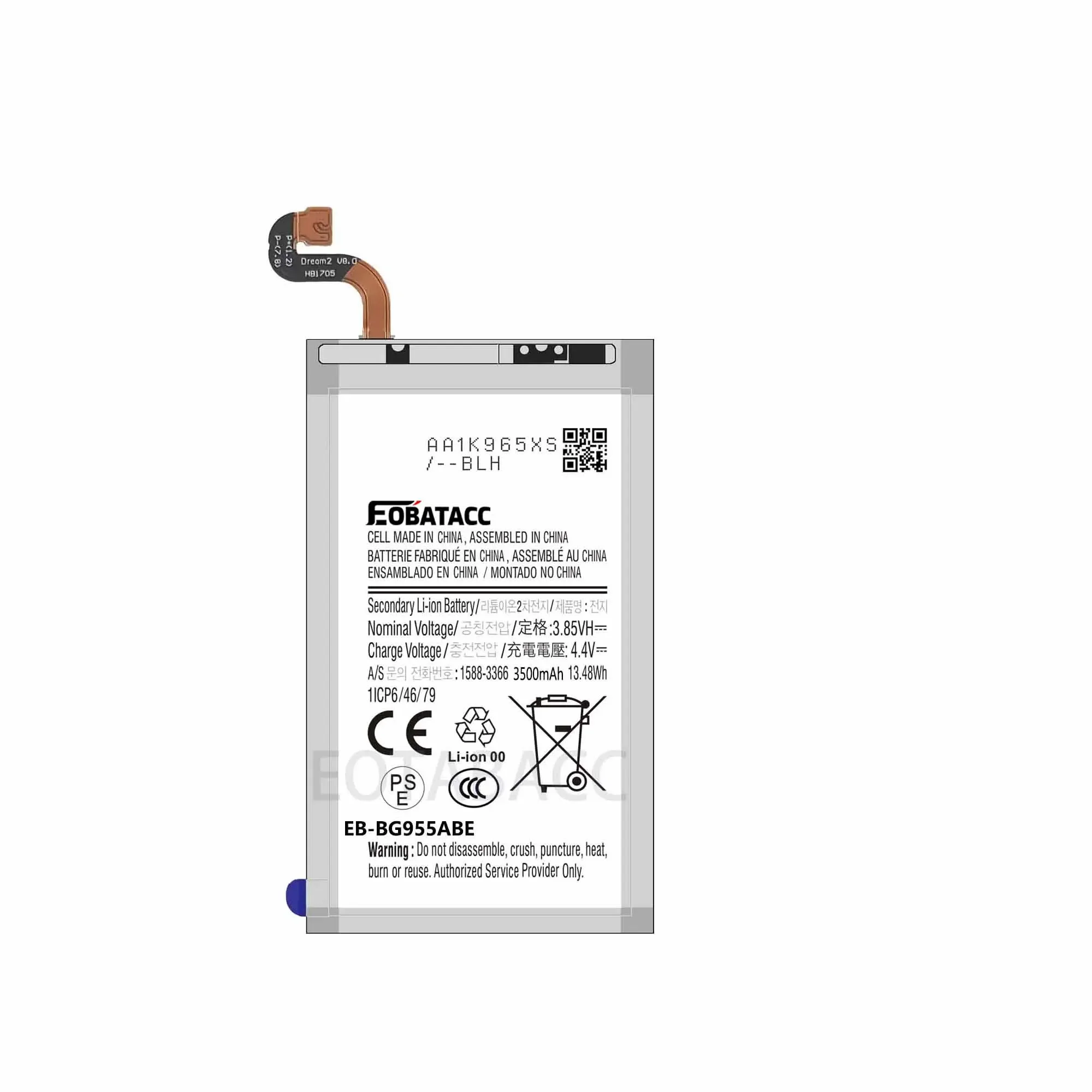 2025 YEAREOTABACC 100% New High Quanlity Battery EB-BG955ABE For Samsung S8 PLUS/S8+/ G955FD G9550 /S8+ 2018Battery +Tools