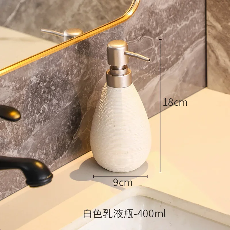 Retro Creative Bathroom Shower Gel Bottle Sub-bottle Lotion Press Bottle Japanese Toilet Ceramic Hand Sanitizer Bottle