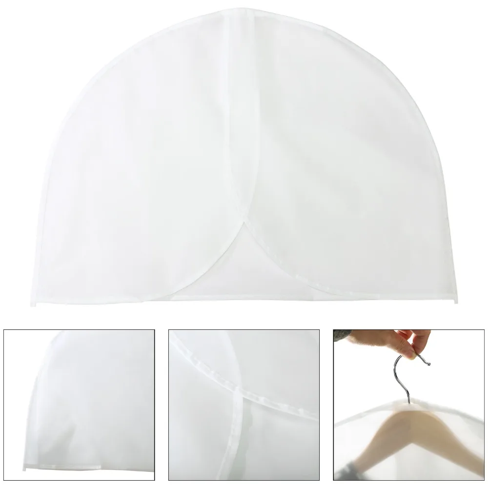 Easy Access Transparent Garment Dust Cover Simple Hanging Clothes Storage Bag Half-length Dust-proof Hanging Garment Bag Bedroom