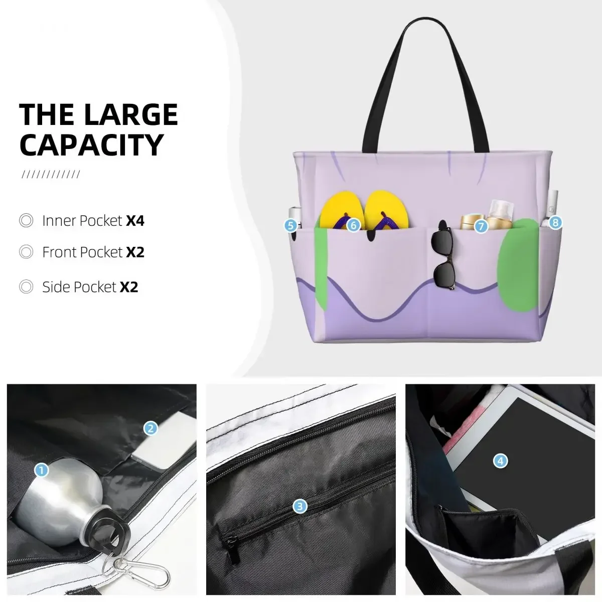 Goomy Beach Travel Bag, Tote Bag Customizable Large Capacity Out Birthday Gift Multi-Style Pattern