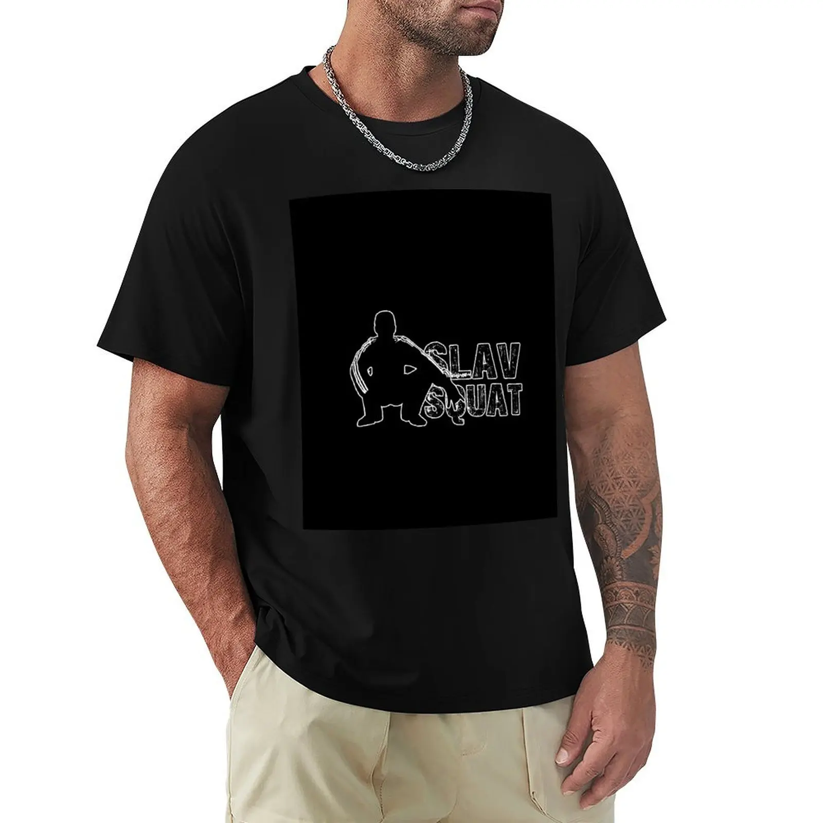 Slav Squat T-Shirt Fashion Graphic Tee for Men