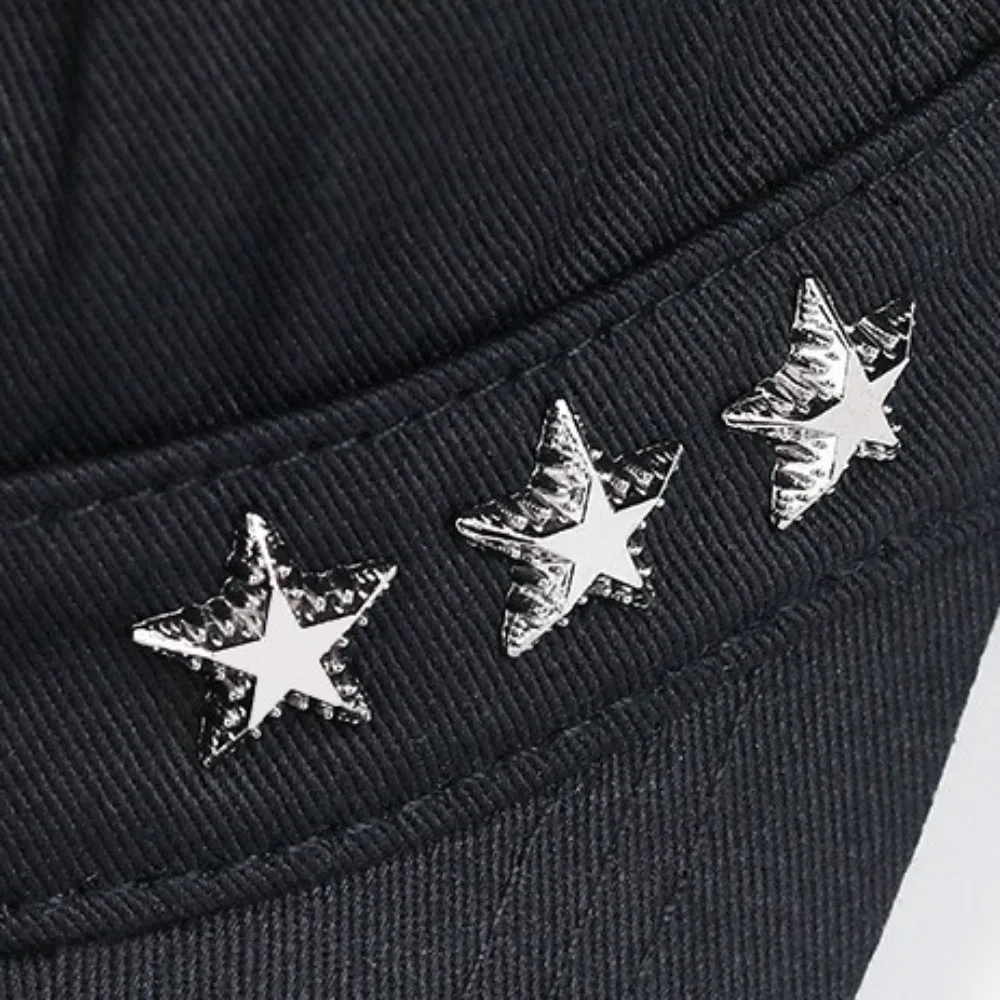 Breathable Cotton Flat Top Hat Solid Fishing Cadet Hat Men Grandpa Visor Sunshade Hat Sunscrean