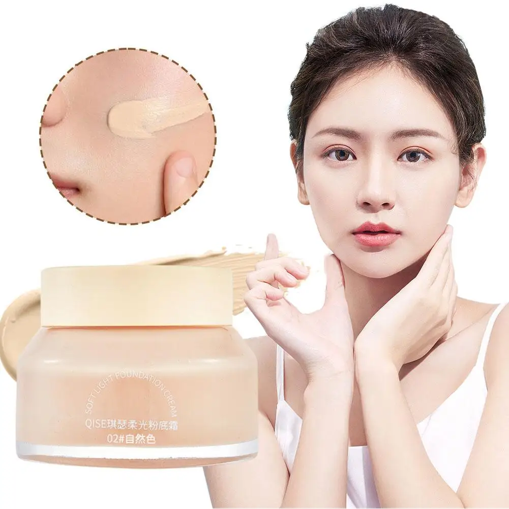 Liquid Foundation Cream for Face High Coverage Makeup Base Cream Oily Skin Type Lasting Waterproof Concealer Makeup Foundat V3T0