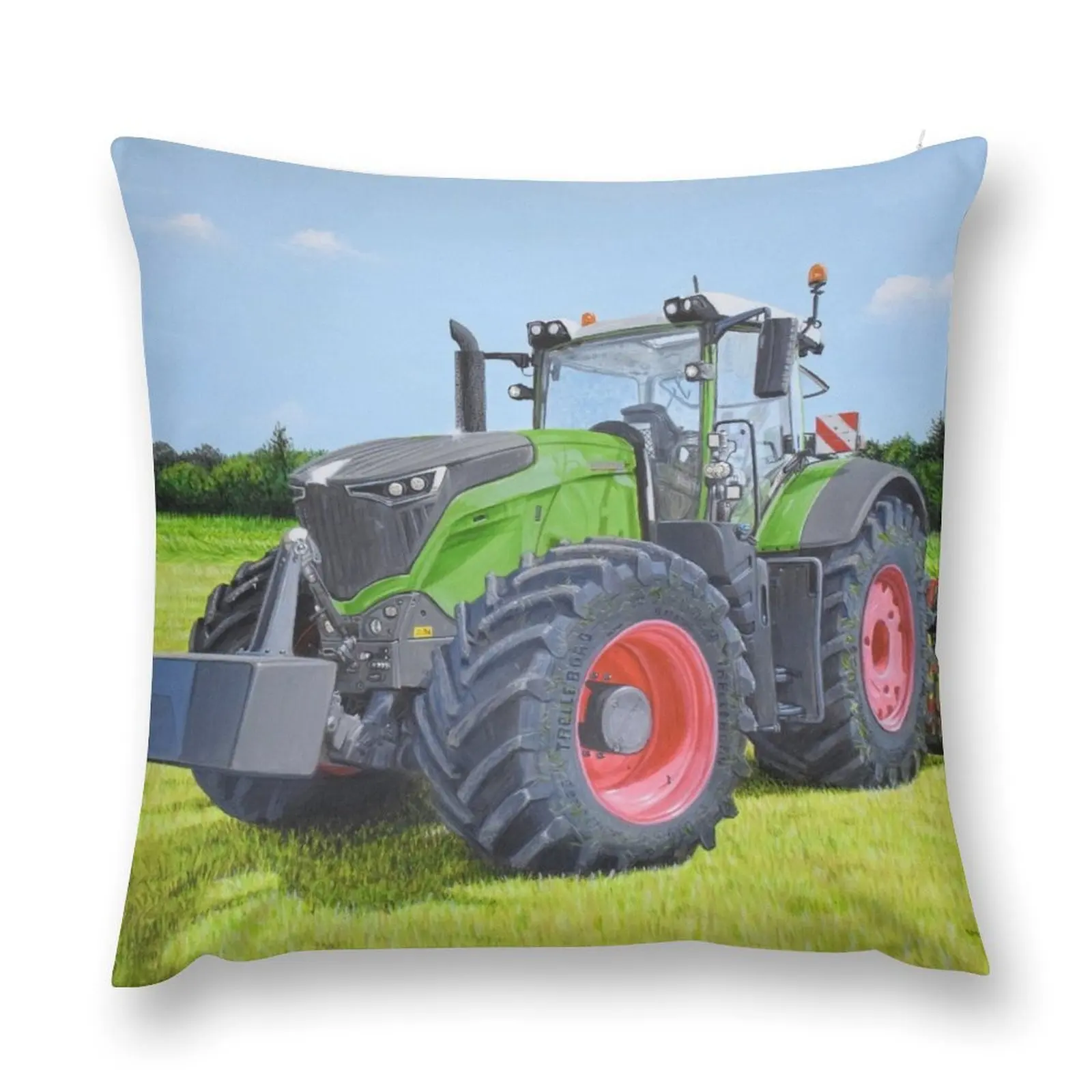 

Green Tractor in Field Throw Pillow Decorative Cushions For Living Room Christmas Covers luxury sofa pillows pillow