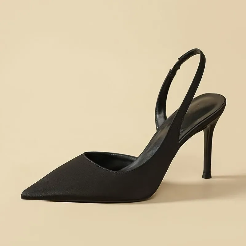 

2026 New Women's Shoes French Style Pointed Tip High Heeled Sandals for Woman Elegant Casual Shoe Designer Shoes Sandalias Mujer