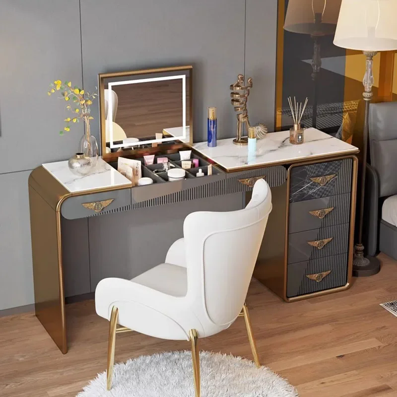 Study Organizer Dressers Cosmetic Nordic Standing Luxury Toilet Mirror Dressers Makeup Meubles De Chambre Home Furniture HDH