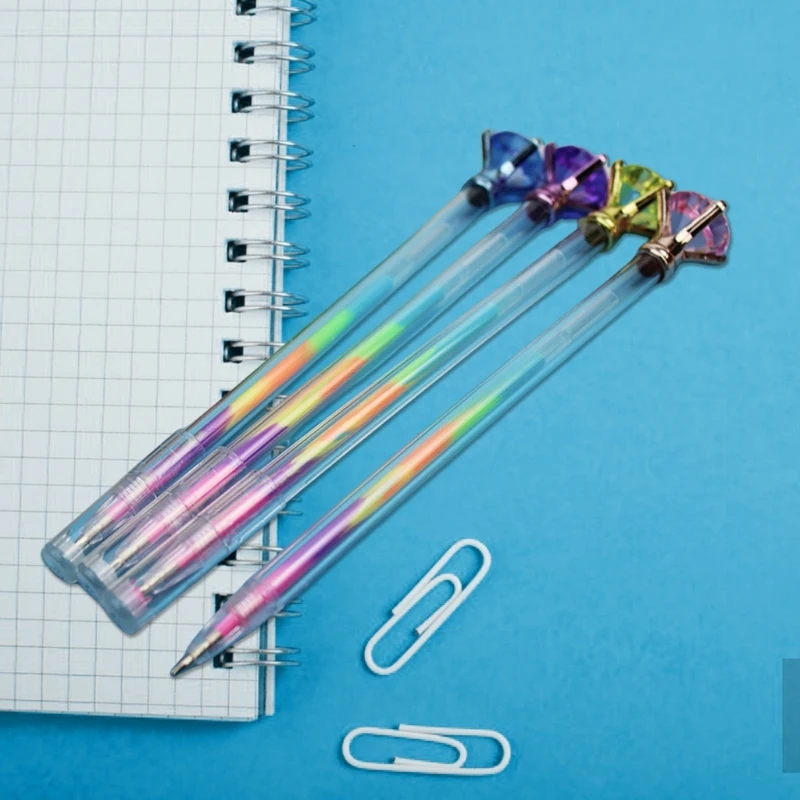 10 Stück Glitzerstift, Regenbogen-Gelstift, große Diamanten, Neonfarben, Gelstift, dekorativer Stift für Scrapbooking,