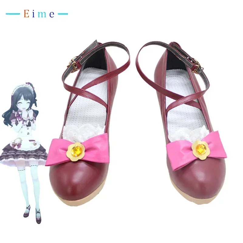 Shimamura Uzuki Cosplay Shoes SHINY COLORS Cosplay Prop High Heels PU Leather Shoes Halloween Carnival Boots Custom Made