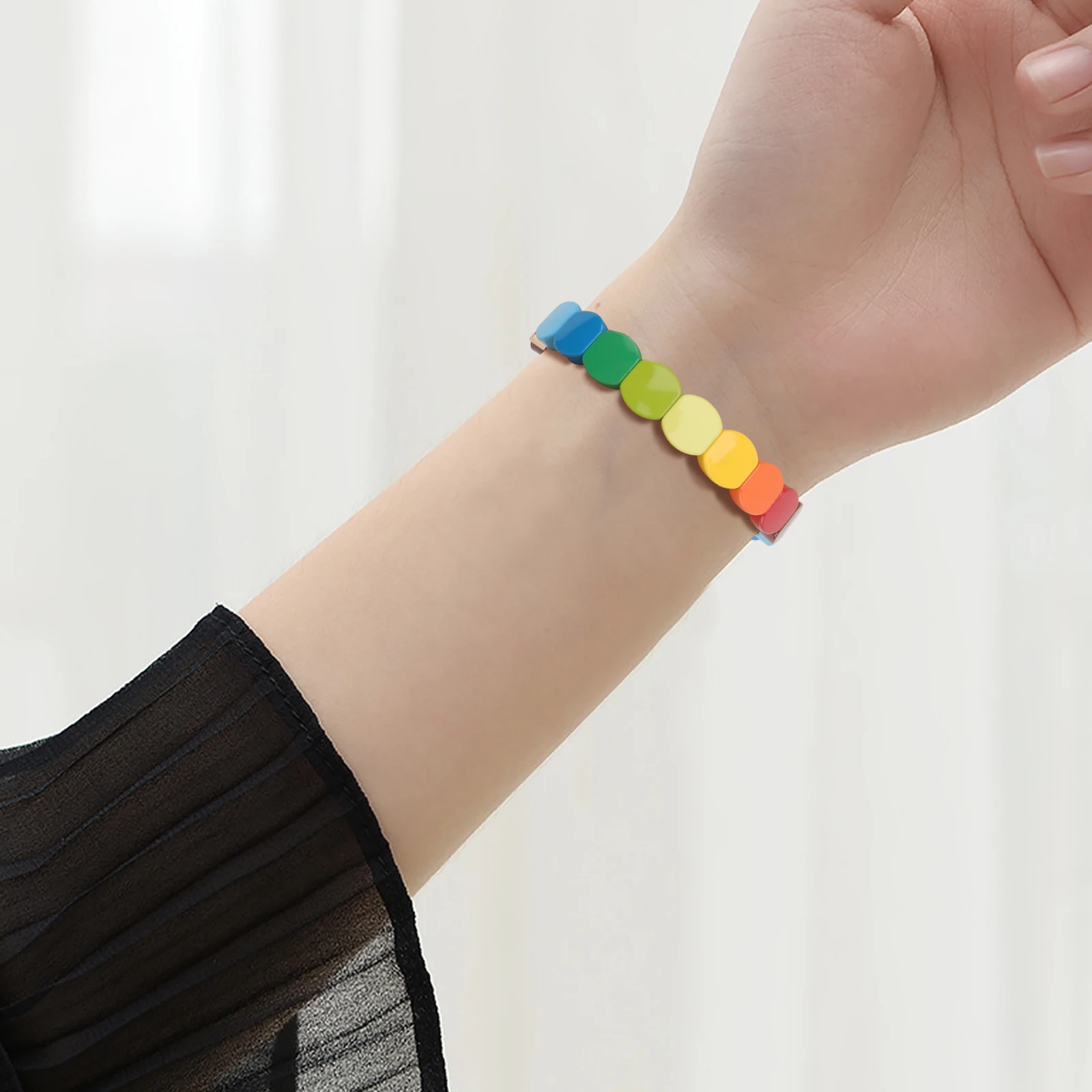 1pc Diy Honeycomb Alloy Bracelet Lightweight Stoving Varnish Handmade Women Men Unisex Hand Wrist Jewelry For