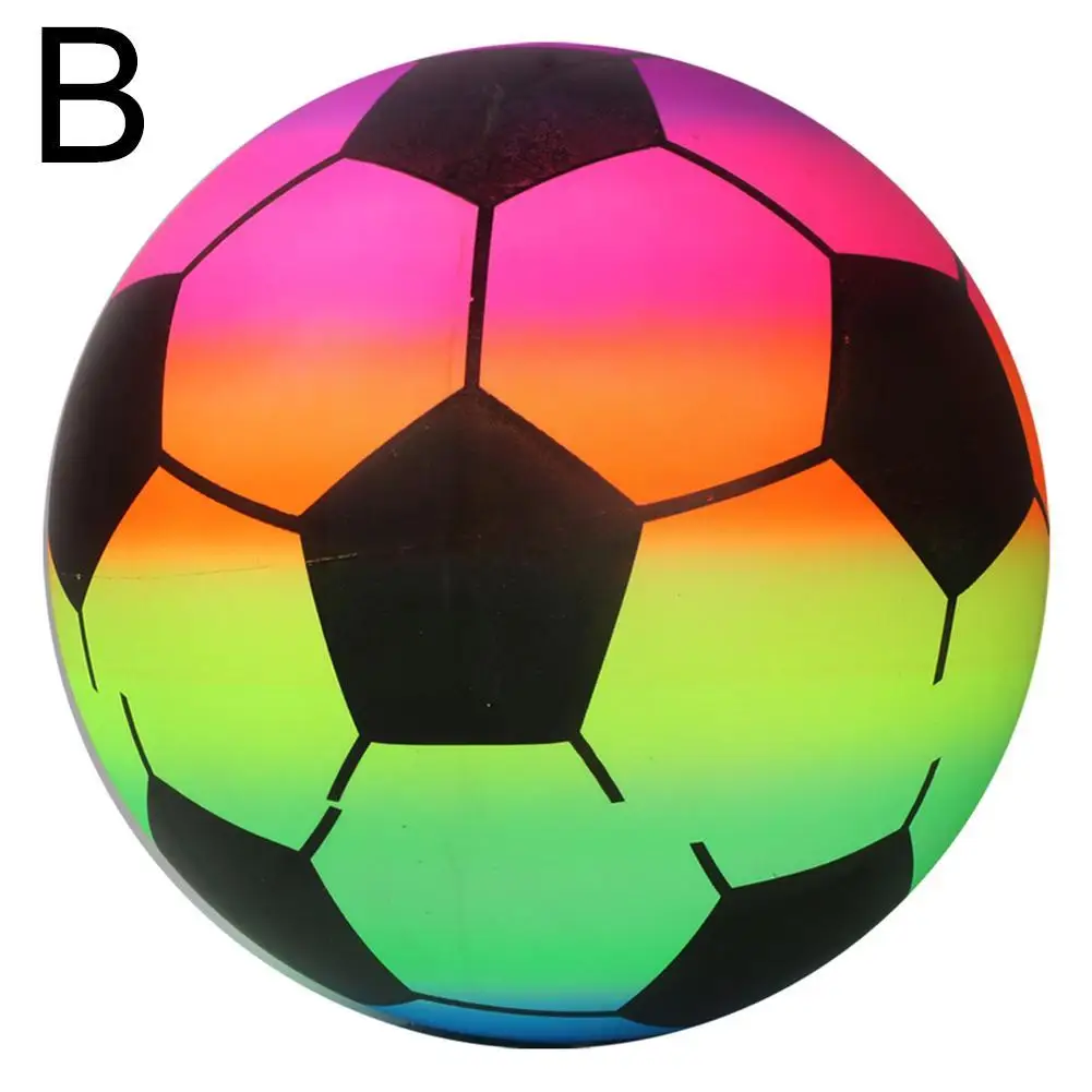 Rainbow Beach Ball Sports Balls Volleyball Football Pool Swim Beach Rubber Soccer Ball Soccer Training For Kids Child